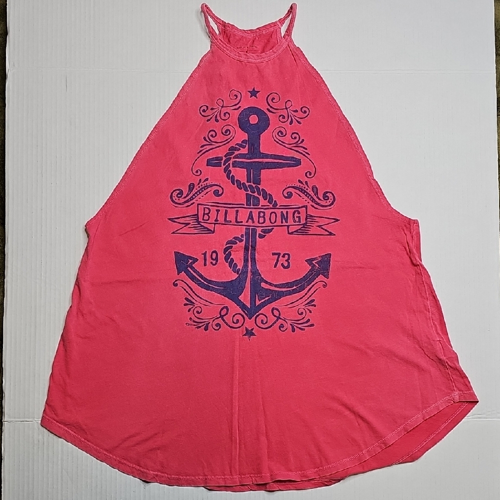 LAST CALL- Women's Billabong Coral Graphic Anchor Halter Tank, Medium
